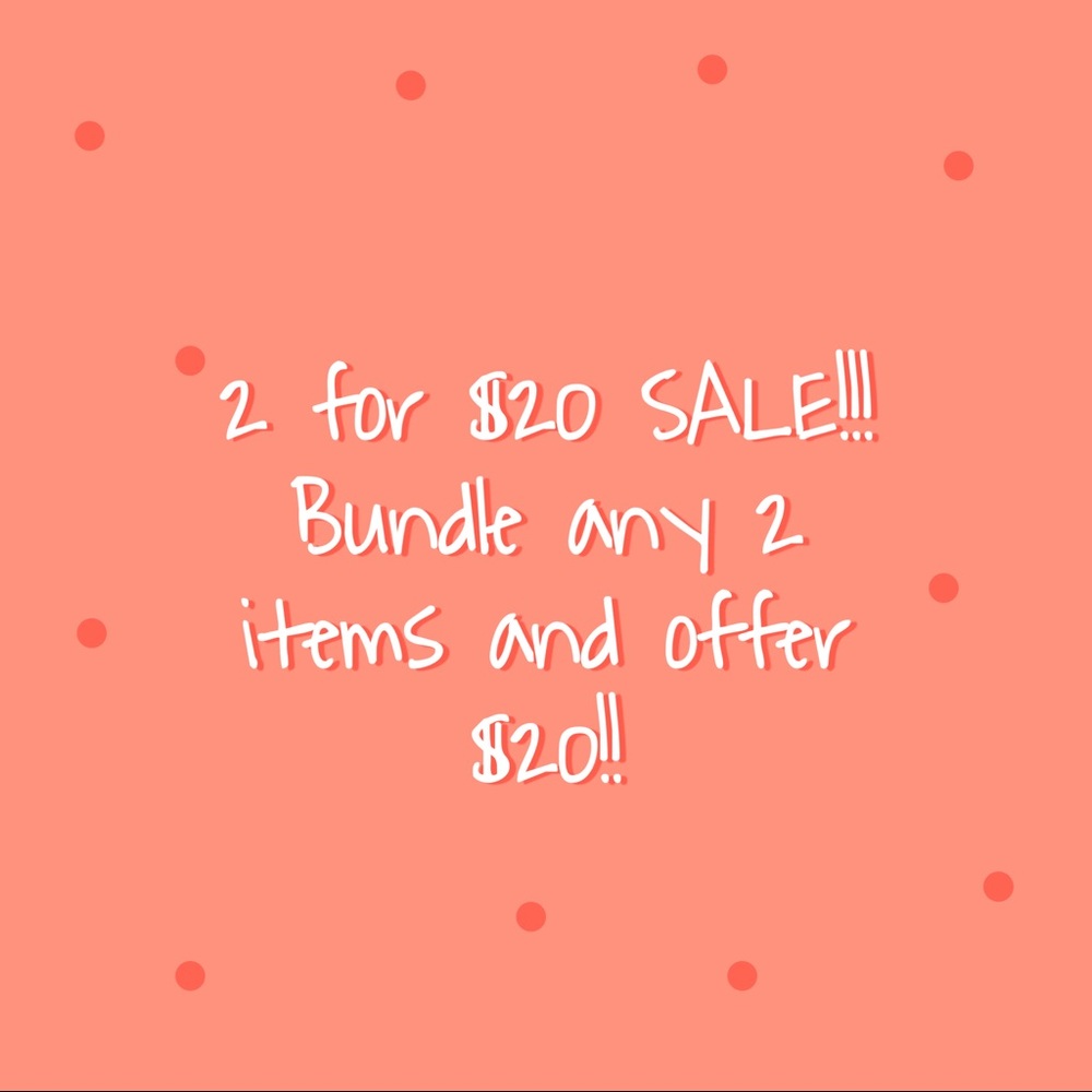 ❤️2 for $20 SALE on ALL items!! ❤️